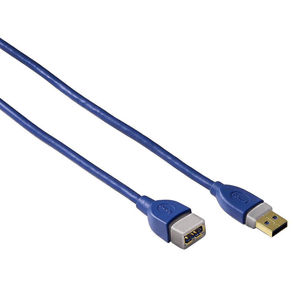 Hama USB 3.0 Kabel 1,8m Typ-A St./Bu. blau, Hama, USB, 3.0, Kabel, 1,8m, Typ-A, St./Bu., blau