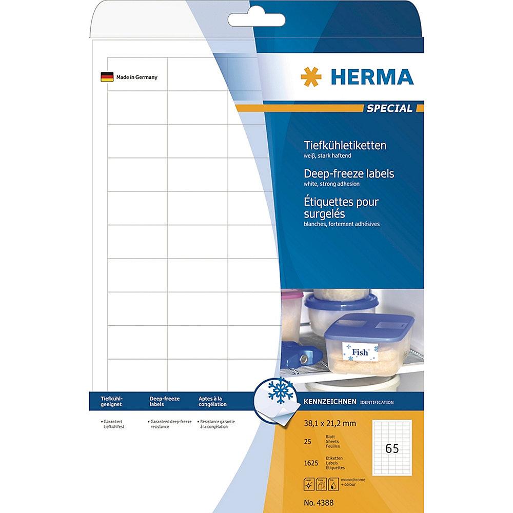HERMA 4388 Tiefkühletiketten A4 weiß 38,1x21,2 mm Papier matt 1625 St.