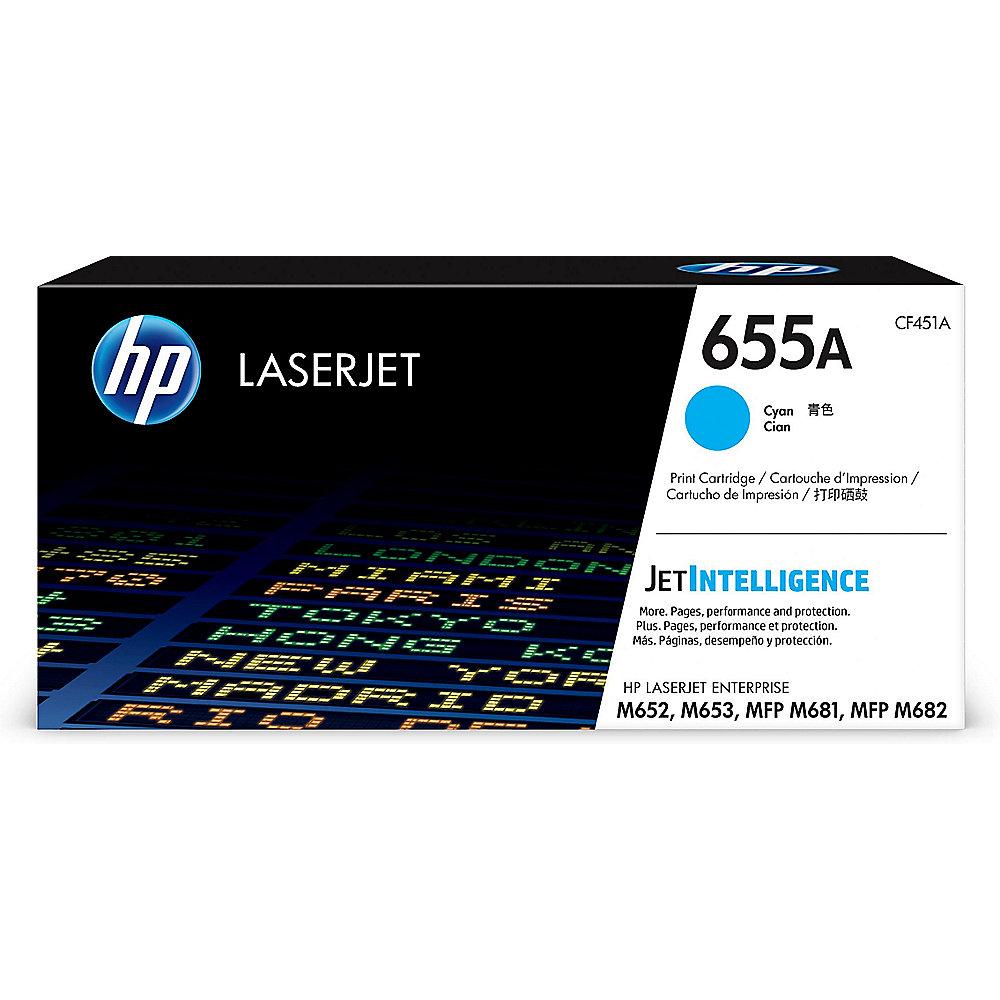 HP 655A Original Tonerpatrone Cyan ca. 10.500 Seiten CF451A