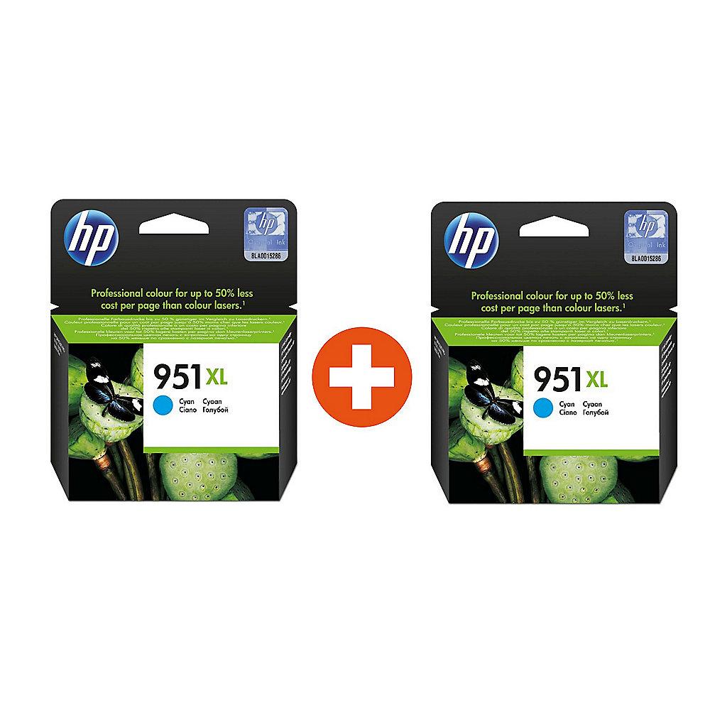 HP 951XL Original Druckerpatrone Cyan (CN046AE) für ca. 1.500 Seiten (2 Stück)