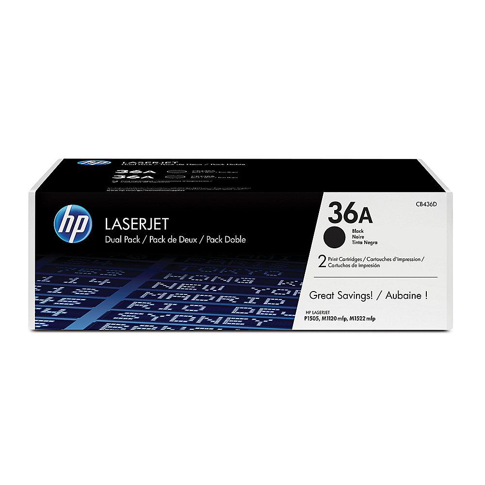 HP CB436AD 2x Original Tonerkassette 36A schwarz