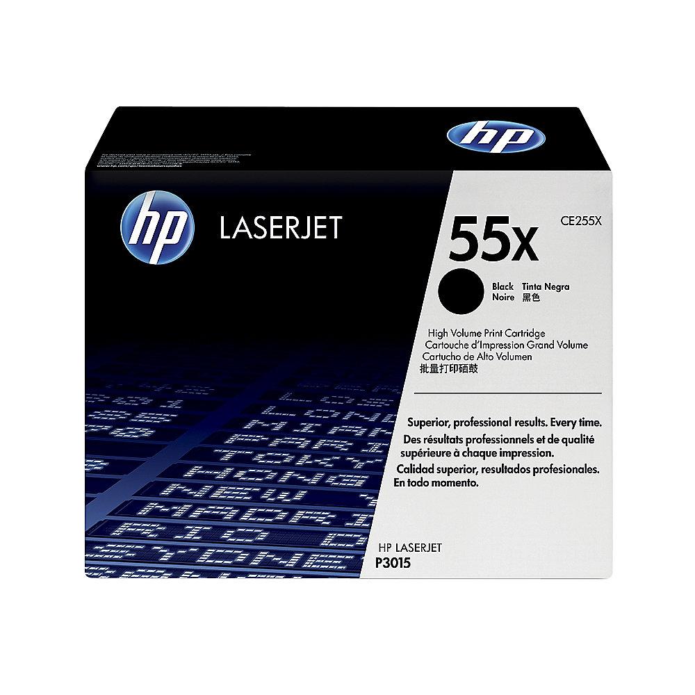 HP CE255X Original Tonerkassette 55X schwarz mit hoher Kapazität