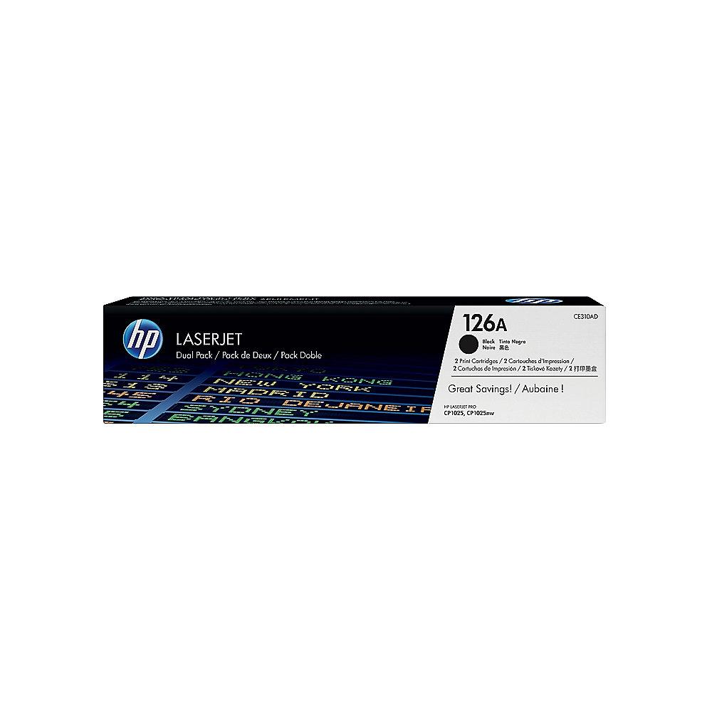 HP CE310AD 2x Original Tonerkassette 126A Schwarz   25€