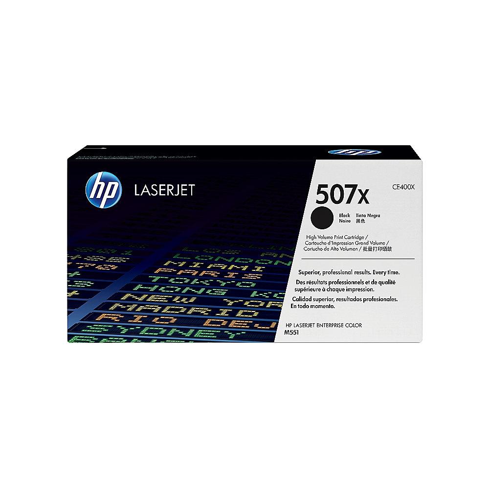 HP CE400X Original Tonerkassette 507X schwarz mit hoher Kapazität