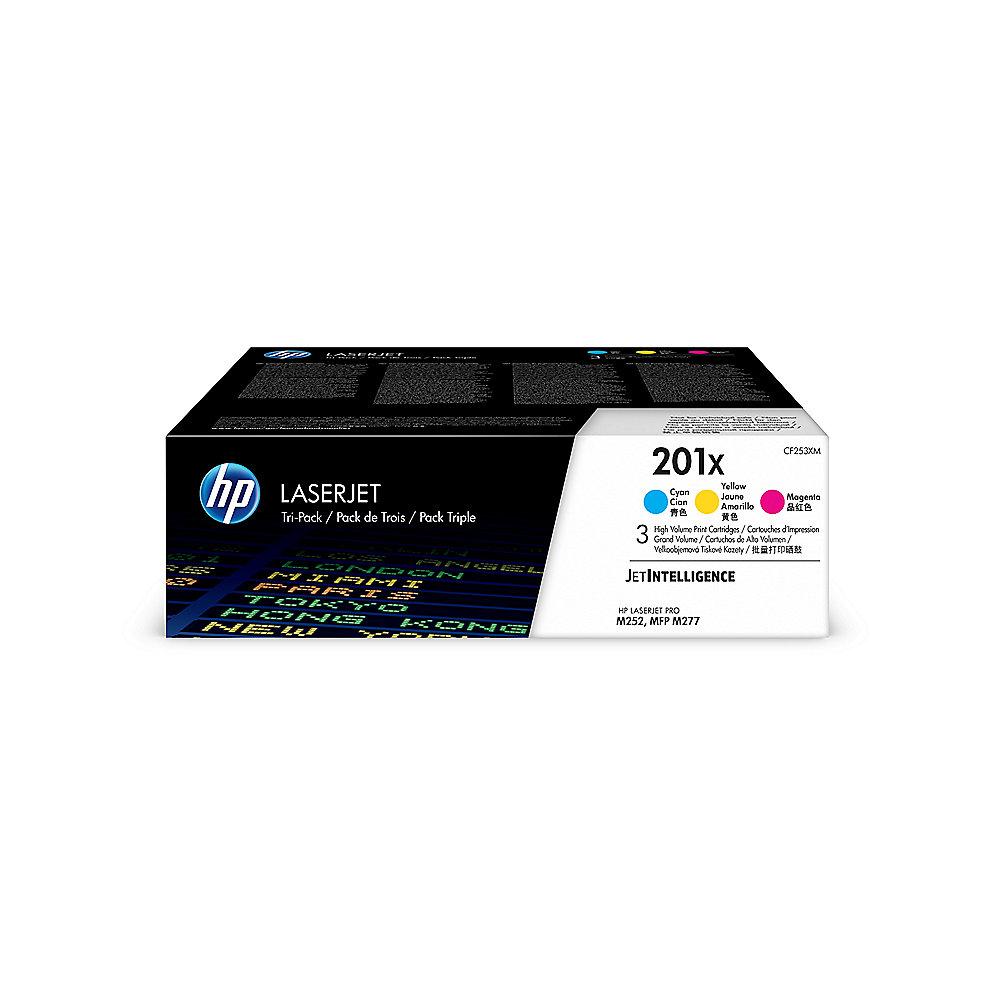 HP CF253XM Original Tonerkassette Rainbow Kit cyan magenta gelb HP 201X