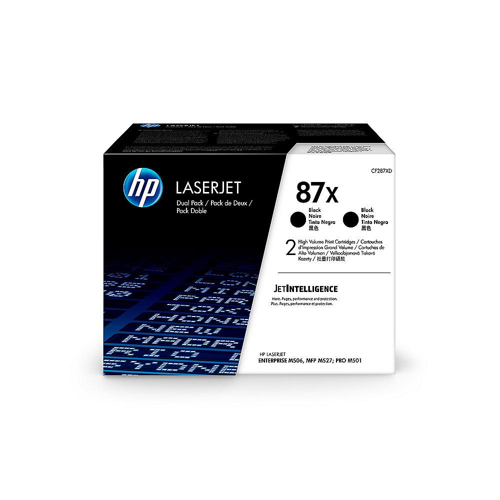 HP CF287XD 2x Original Tonerkassette 87X schwarz hoher Kapazität M501 M506 M527