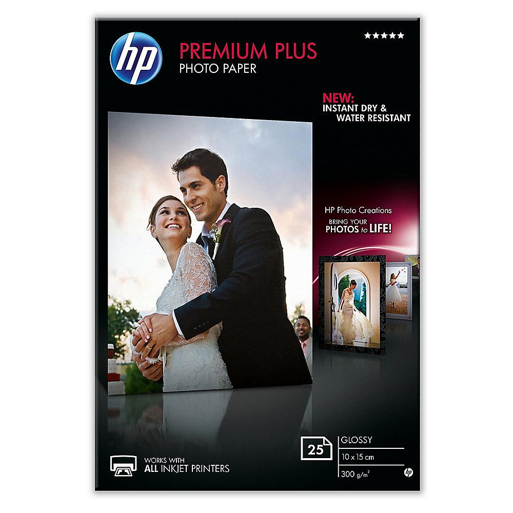 HP CR677A Premium Plus Fotopapier glänzend, 25 Blatt, 10 x 15cm