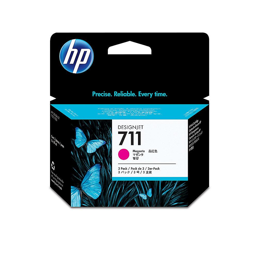 HP CZ135A 3x original Druckerpatrone 711 magenta