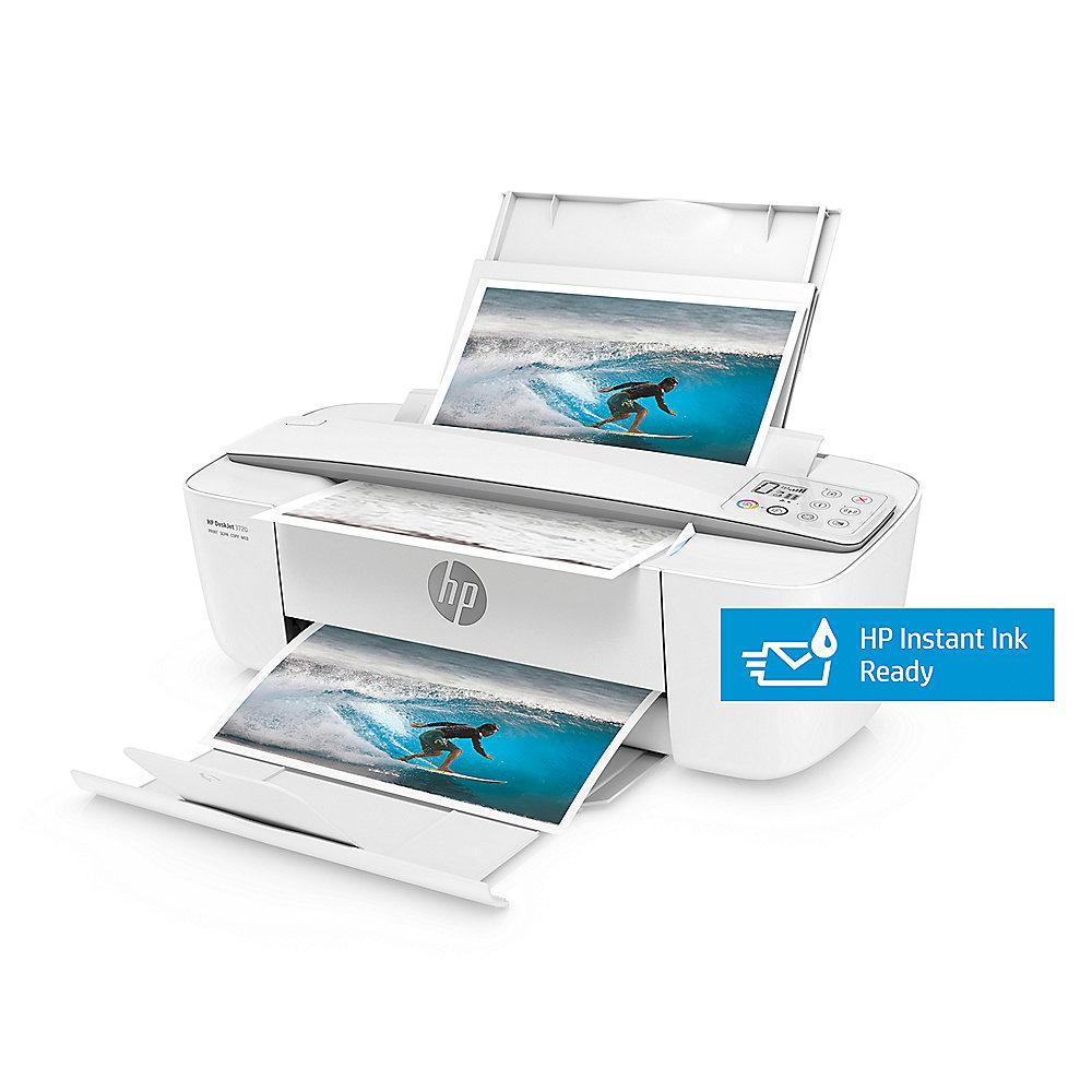 HP DeskJet 3720 grau Tintenstrahl-Multifunktionsdrucker Scanner Kopierer WLAN