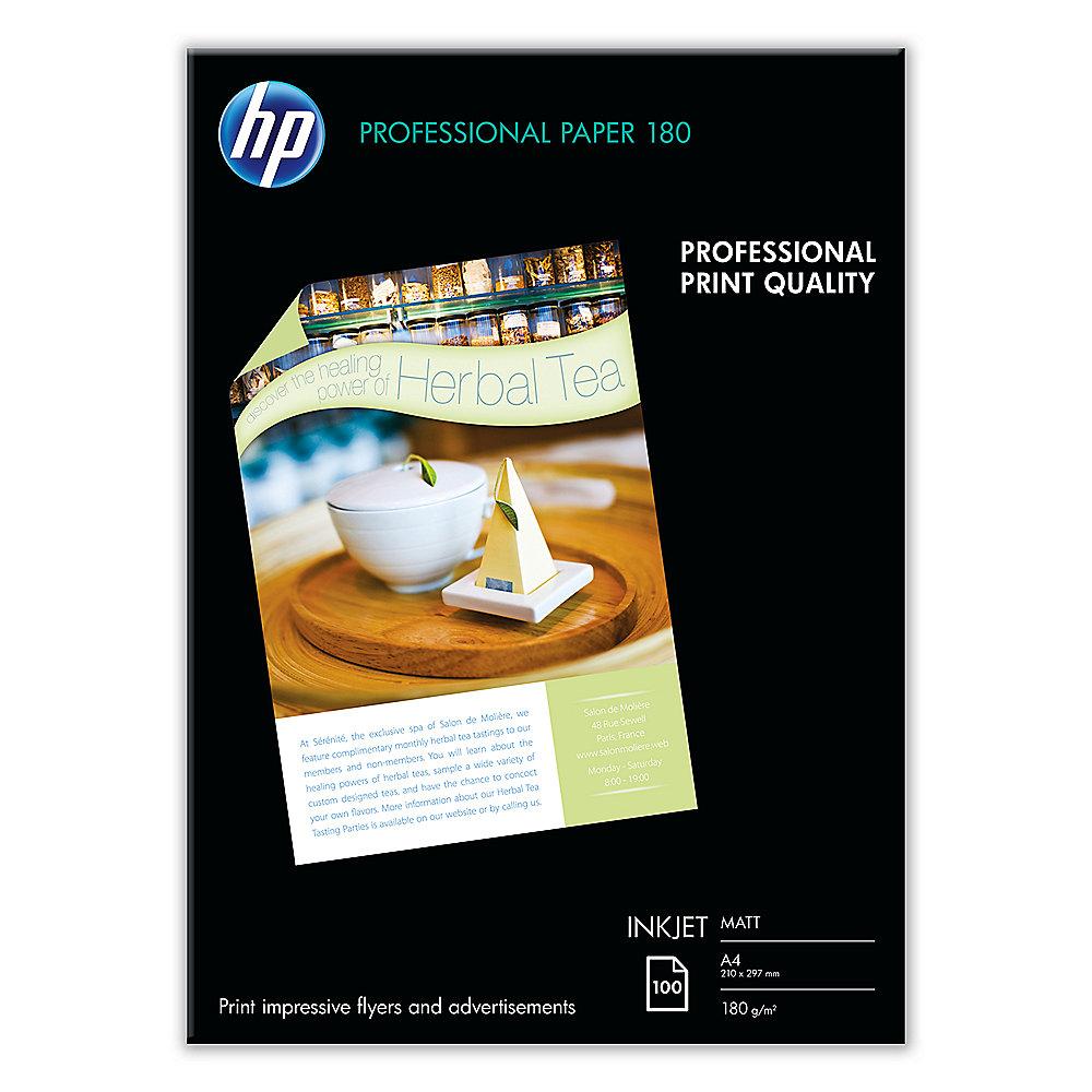 HP Q6592A Professional Inkjet-Papier matt, 100 Blatt, DIN A4, 180 g/qm