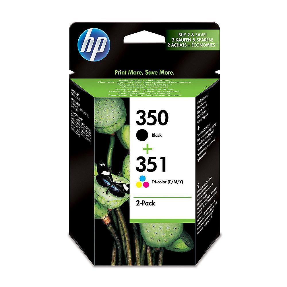 HP SD412EE Original Druckerpatrone 350 (schwarz) und 351 (dreifarbig) 2er Pack