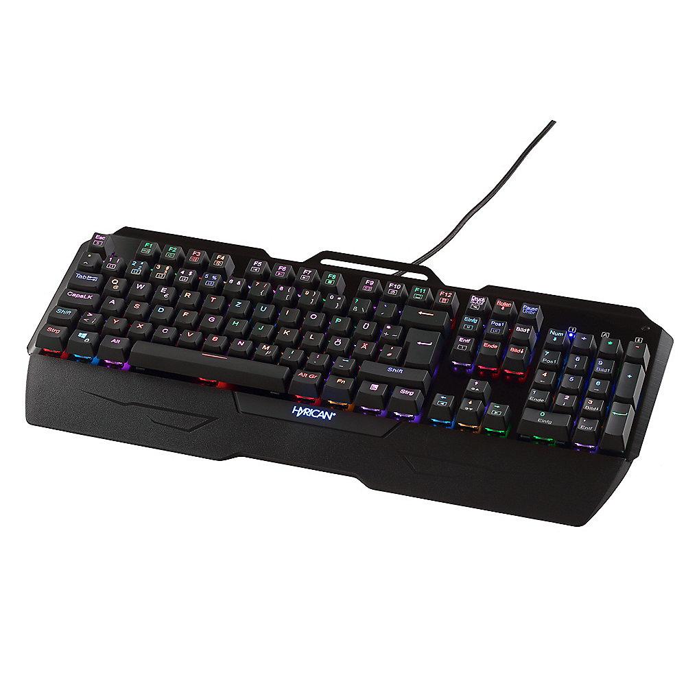 Hyrican Striker Tastatur ST-MK29 deutsch, Gaming RGB, USB, mechanisch, Hyrican, Striker, Tastatur, ST-MK29, deutsch, Gaming, RGB, USB, mechanisch