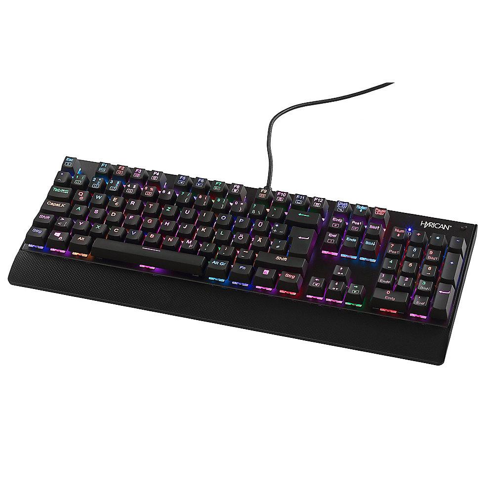 Hyrican Striker Tastatur ST-MK31 deutsch, Gaming RGB, USB, mechanisch, Hyrican, Striker, Tastatur, ST-MK31, deutsch, Gaming, RGB, USB, mechanisch