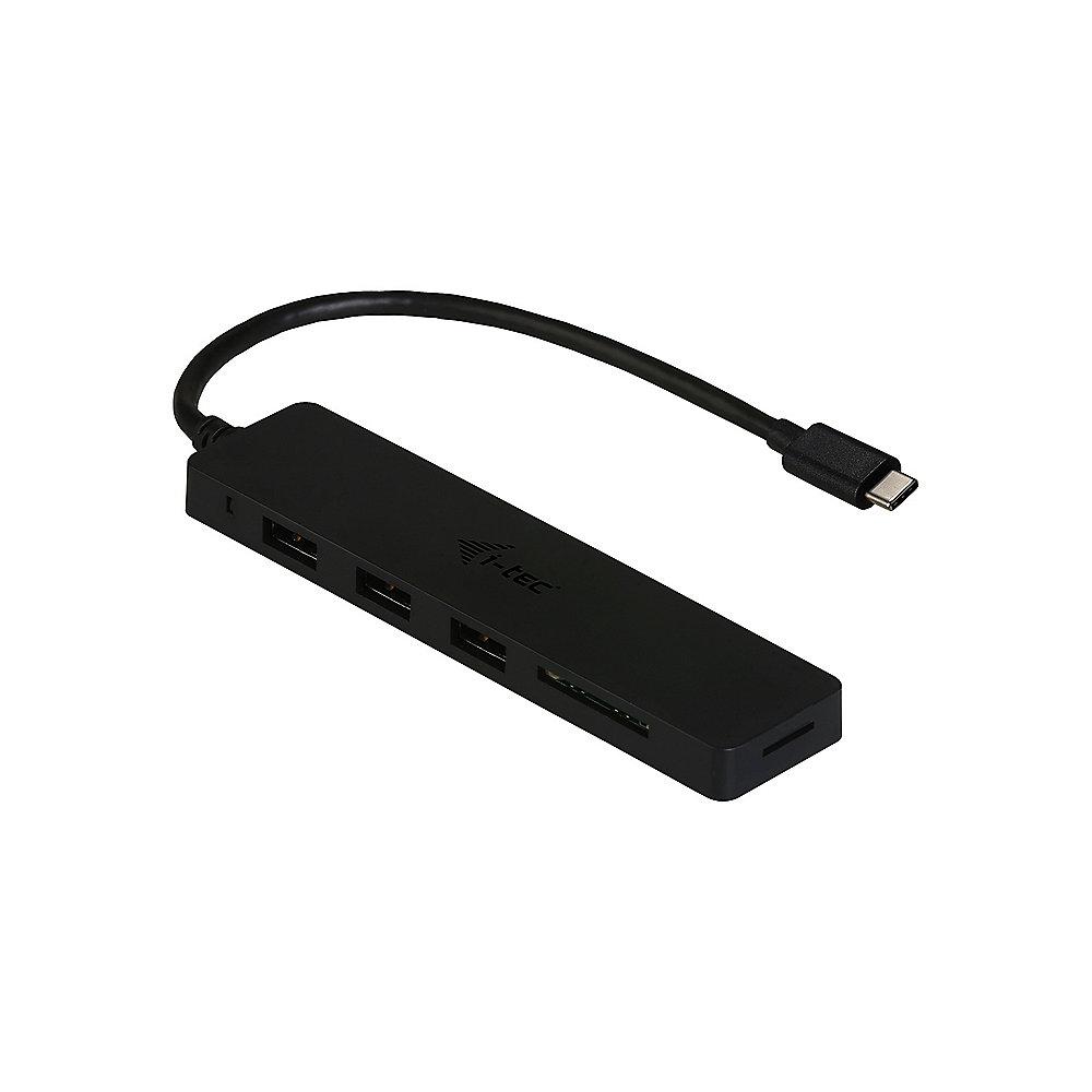 i-tec USB C 3.0 Slim HUB 3-Port mit Speicherkartenlesegerät   SD Steckplätze