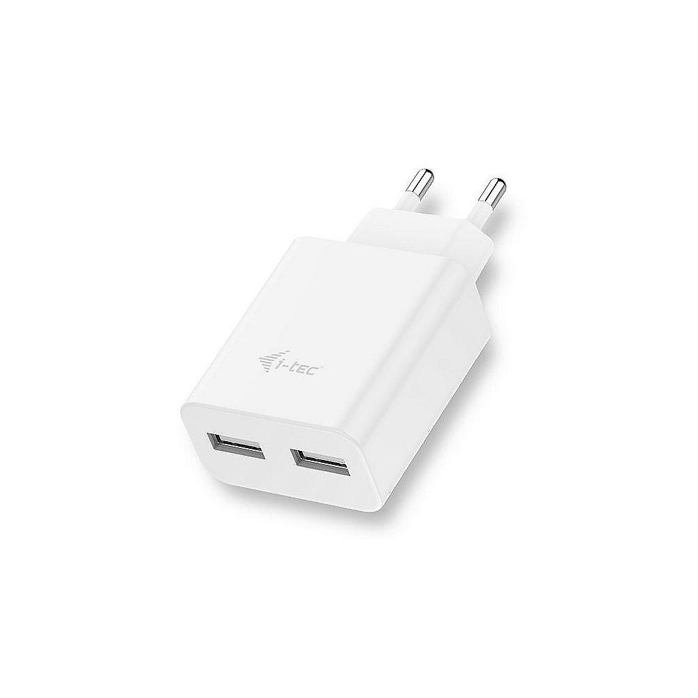 i-tec USB Power 2 Port Netzladegerät 2,4A weiß 110-240V CHARGER2A4W