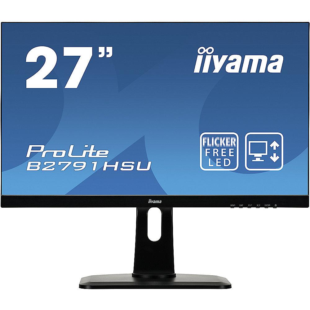 iiyama ProLite B2791HSU-B1 68,6cm (27") Full-HD VGA/DP/HDMI/USB 1ms 12Mio:1 LS