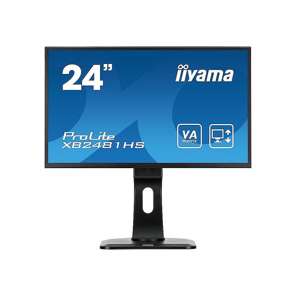 iiyama ProLite XB2481HS-B1 59,9cm (23,6") FHD 16:9 6ms VGA/DVI/DP LED Pivot LS