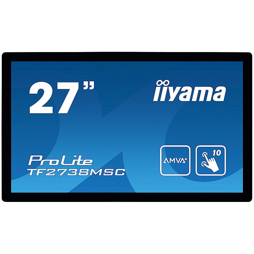 iiyama TF2738MSC-B1 27"/68,6cm MVA Multi-Touch Monitor DVI/HDMI/DP/USB LS