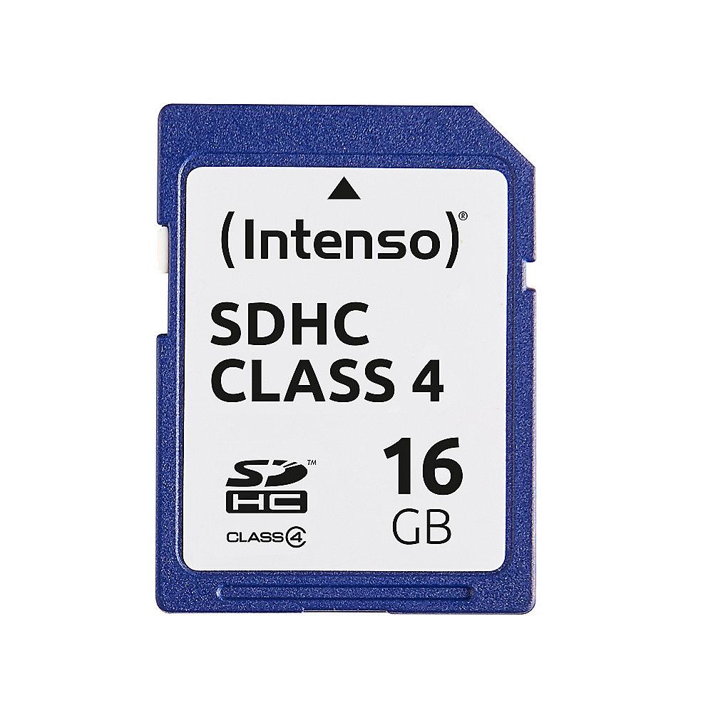 Intenso 16 GB SDHC Speicherkarte (21 MB/s, Class 4), Intenso, 16, GB, SDHC, Speicherkarte, 21, MB/s, Class, 4,