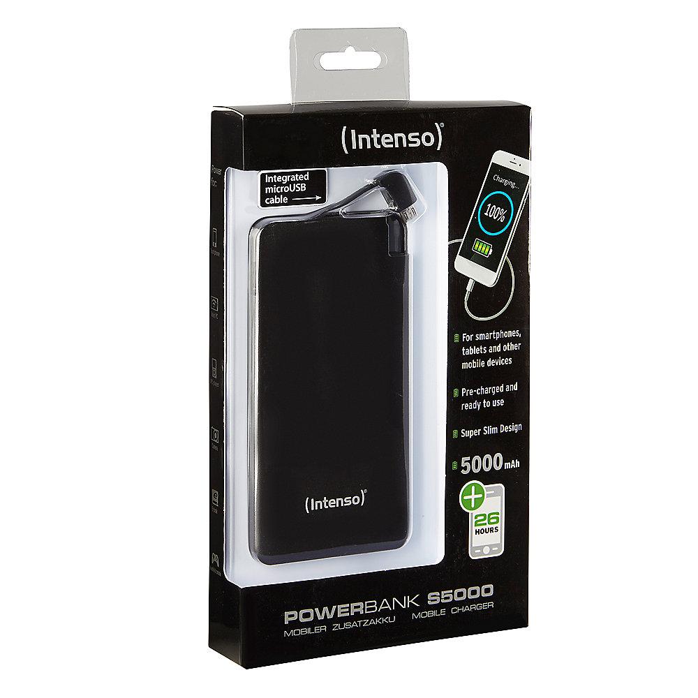 Intenso mobiles Ladegerät Powerbank Slim 5000 mAh schwarz, Intenso, mobiles, Ladegerät, Powerbank, Slim, 5000, mAh, schwarz