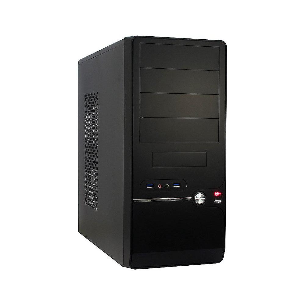 InterTech Starter 4 Midi Tower ATX - USB3.0 Schwarz (ohne Netzteil), InterTech, Starter, 4, Midi, Tower, ATX, USB3.0, Schwarz, ohne, Netzteil,