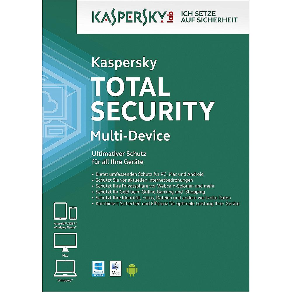 Kaspersky Total Security 5 Geräte 1 Jahr Base Lizenz