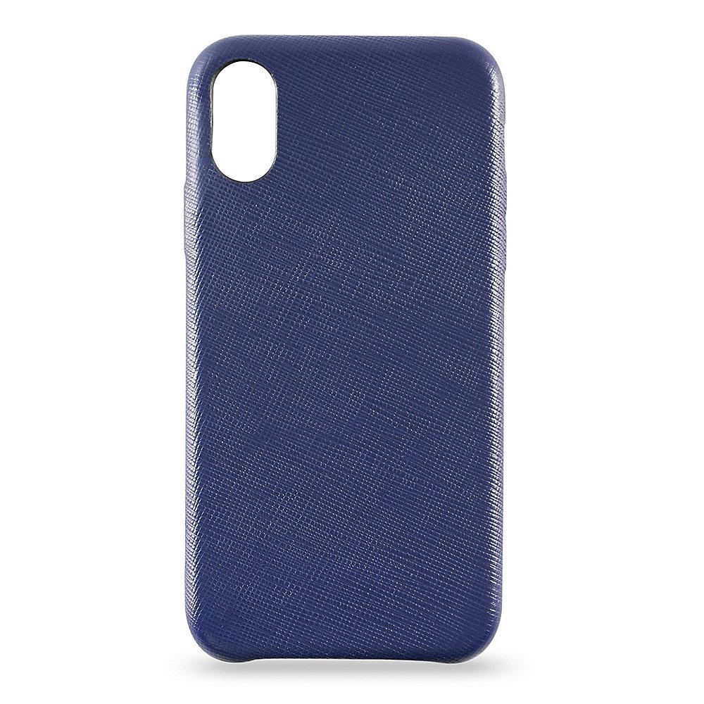 KMP Leder Case für iPhone X, blau