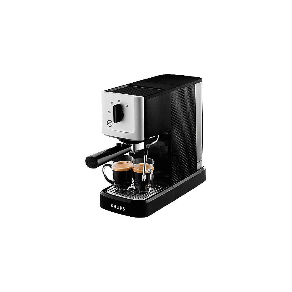 Krups XP 3440 Siebträger Espresso Automat 1460 Watt Schwarz Edelstahl