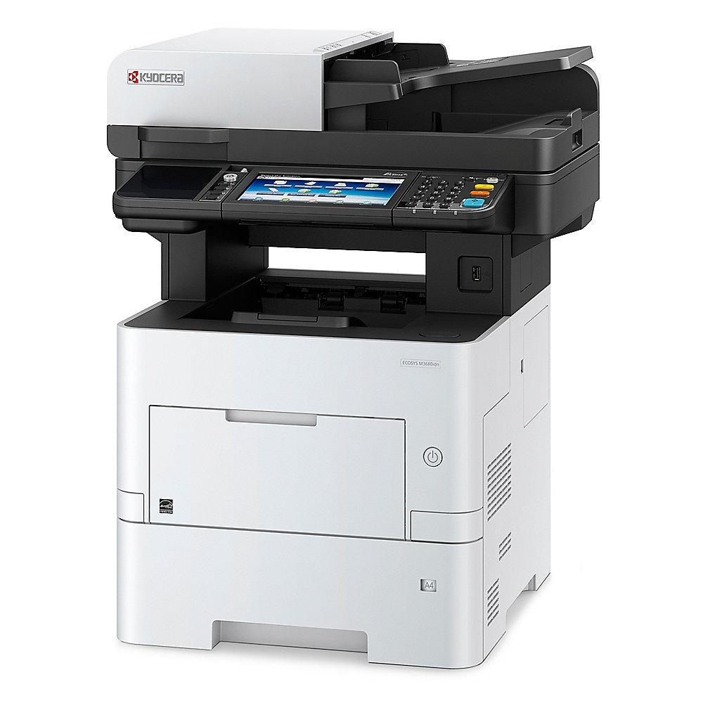 Kyocera ECOSYS M3660idn S/W-Laserdrucker Scanner Kopierer Fax LAN