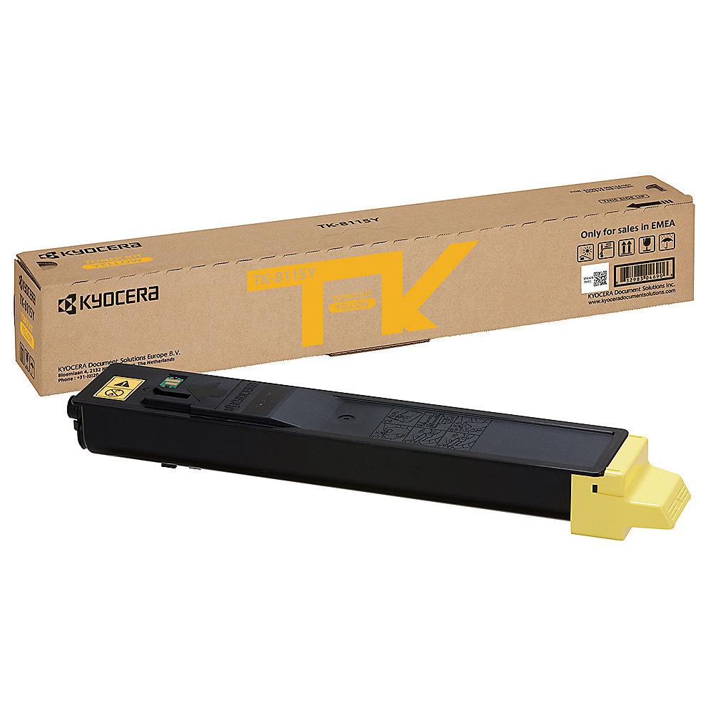 Kyocera TK-8115Y / 1T02P3ANL0 Toner Gelb für ca. 6.000 Seiten, Kyocera, TK-8115Y, /, 1T02P3ANL0, Toner, Gelb, ca., 6.000, Seiten