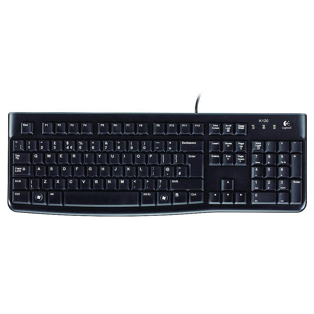 Logitech K120 Kabelgebundene Tastatur USB Schwarz 920-002489
