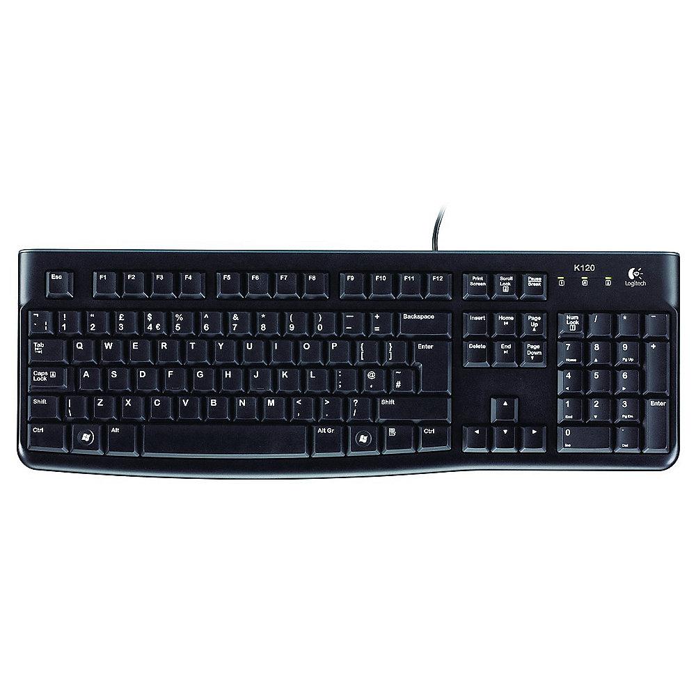 Logitech K120 Kabelgebundene Tastatur USB Schwarz 920-002489, Logitech, K120, Kabelgebundene, Tastatur, USB, Schwarz, 920-002489