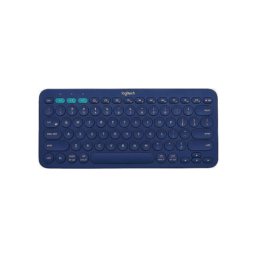 Logitech K380 Kabellose Bluetooth Tastatur für bis zu 3 Geräte Blau 920-007567