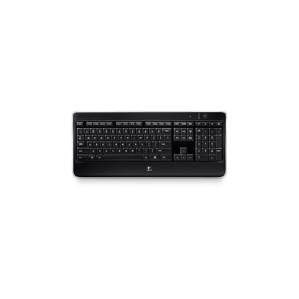 Logitech K800 Kabellose Hintergrundbeleuchtete Tastatur Schwarz 920-002360
