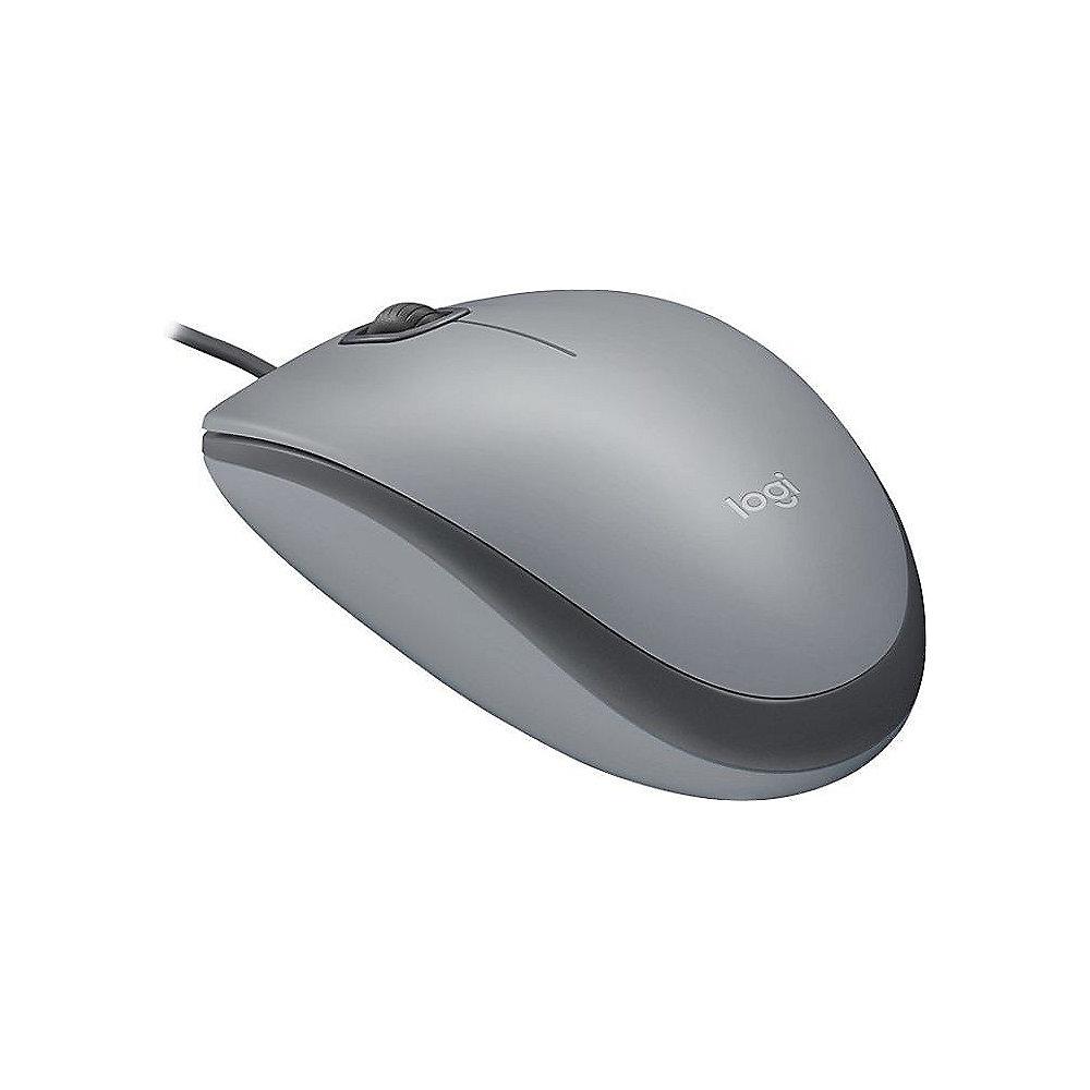 Logitech M110 Silent Geräuschlose Kabelgebundene Maus Grau 910-005490