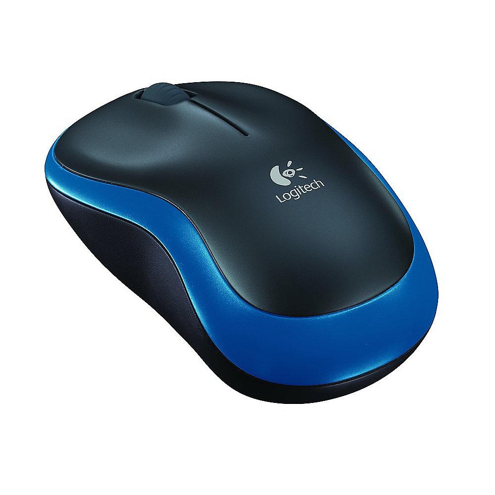 Logitech M185 Kabellose Mobile Maus Blau 910-002239