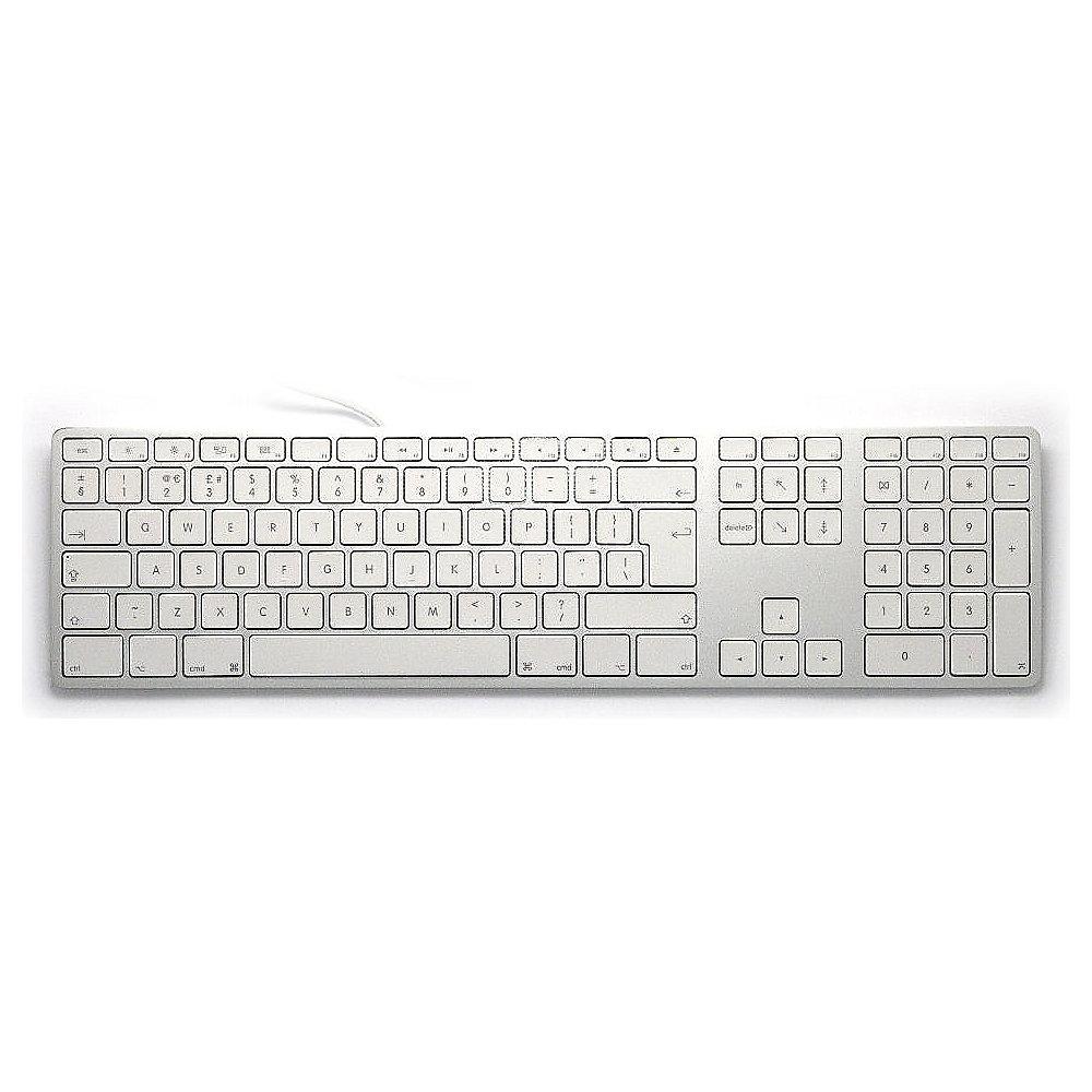 Matias Aluminum Erweiterte USB Tastatur UK-Layout für Mac OS, Matias, Aluminum, Erweiterte, USB, Tastatur, UK-Layout, Mac, OS