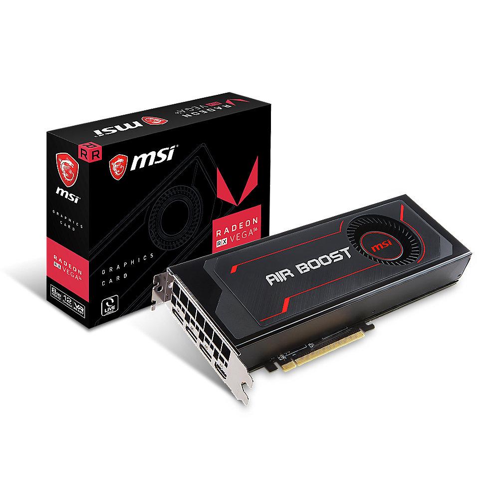 MSI AMD Radeon RX Vega 56 Air Boost 8G OC 8GB HBM2 Grafikkarte 3xDP/HDMI