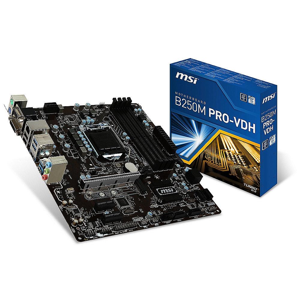 MSI B250M PRO-VDH mATX Mainboard Sockel 1151 (Kabylake) *ohne Blende*