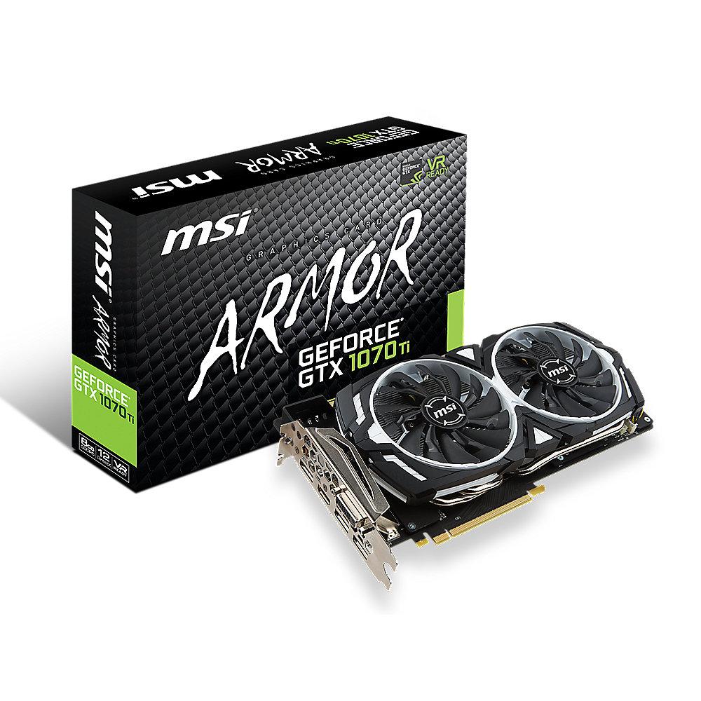 MSI GeForce GTX 1070Ti Armor 8G 8GB GDDR5 Grafikkarte, MSI, GeForce, GTX, 1070Ti, Armor, 8G, 8GB, GDDR5, Grafikkarte