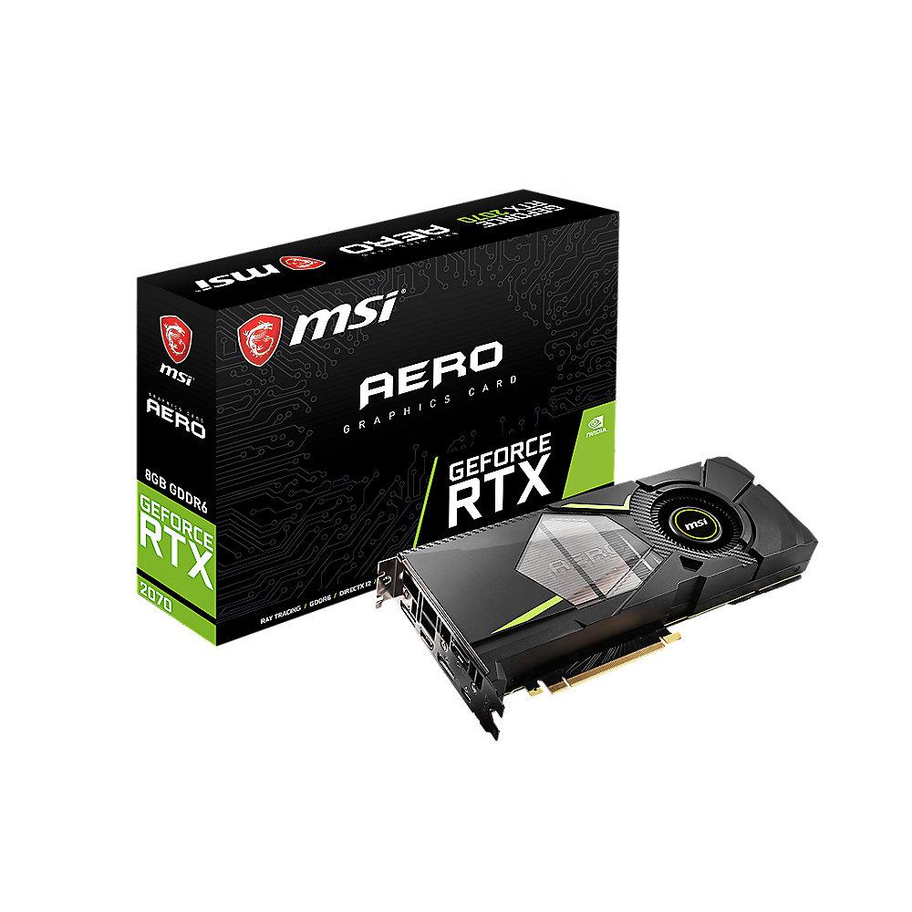 MSI GeForce RTX 2070 Aero 8GB GDDR6 Grafikkarte 3xDP/HDMI/USB-C