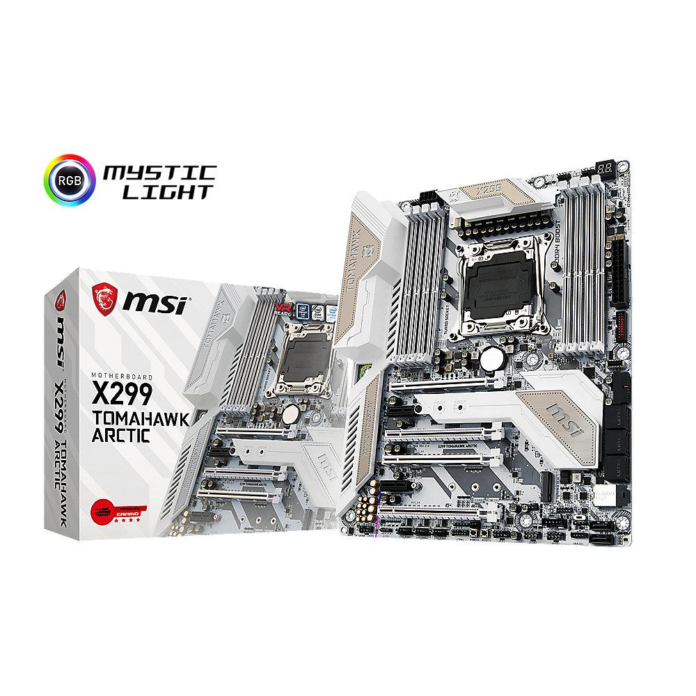 MSI X299 Tomahawk Arctic ATX Mainboard Sockel 2066 USB3.1(C)/M.2, MSI, X299, Tomahawk, Arctic, ATX, Mainboard, Sockel, 2066, USB3.1, C, /M.2