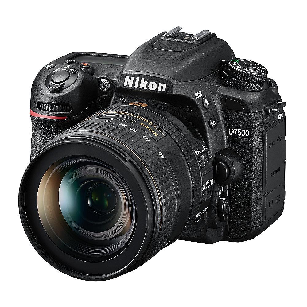 Nikon D7500 Kit AF-S DX 16-80mm f/2.8-4.0 E ED VR Spiegelreflexkamera, Nikon, D7500, Kit, AF-S, DX, 16-80mm, f/2.8-4.0, E, ED, VR, Spiegelreflexkamera