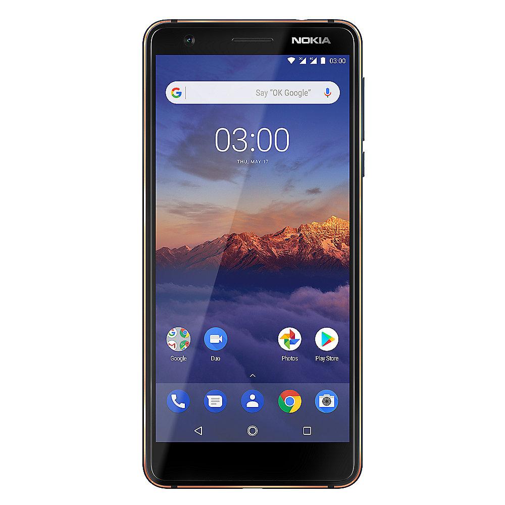Nokia 3.1 (2018) 16GB Dual-SIM blau copper mit Android One, Nokia, 3.1, 2018, 16GB, Dual-SIM, blau, copper, Android, One