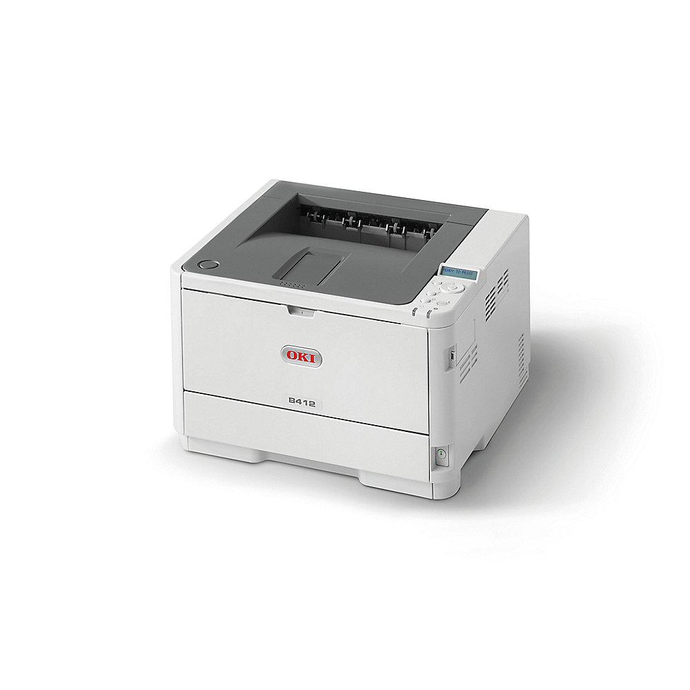 OKI B412dn LED-S/W-Laserdrucker LAN, OKI, B412dn, LED-S/W-Laserdrucker, LAN