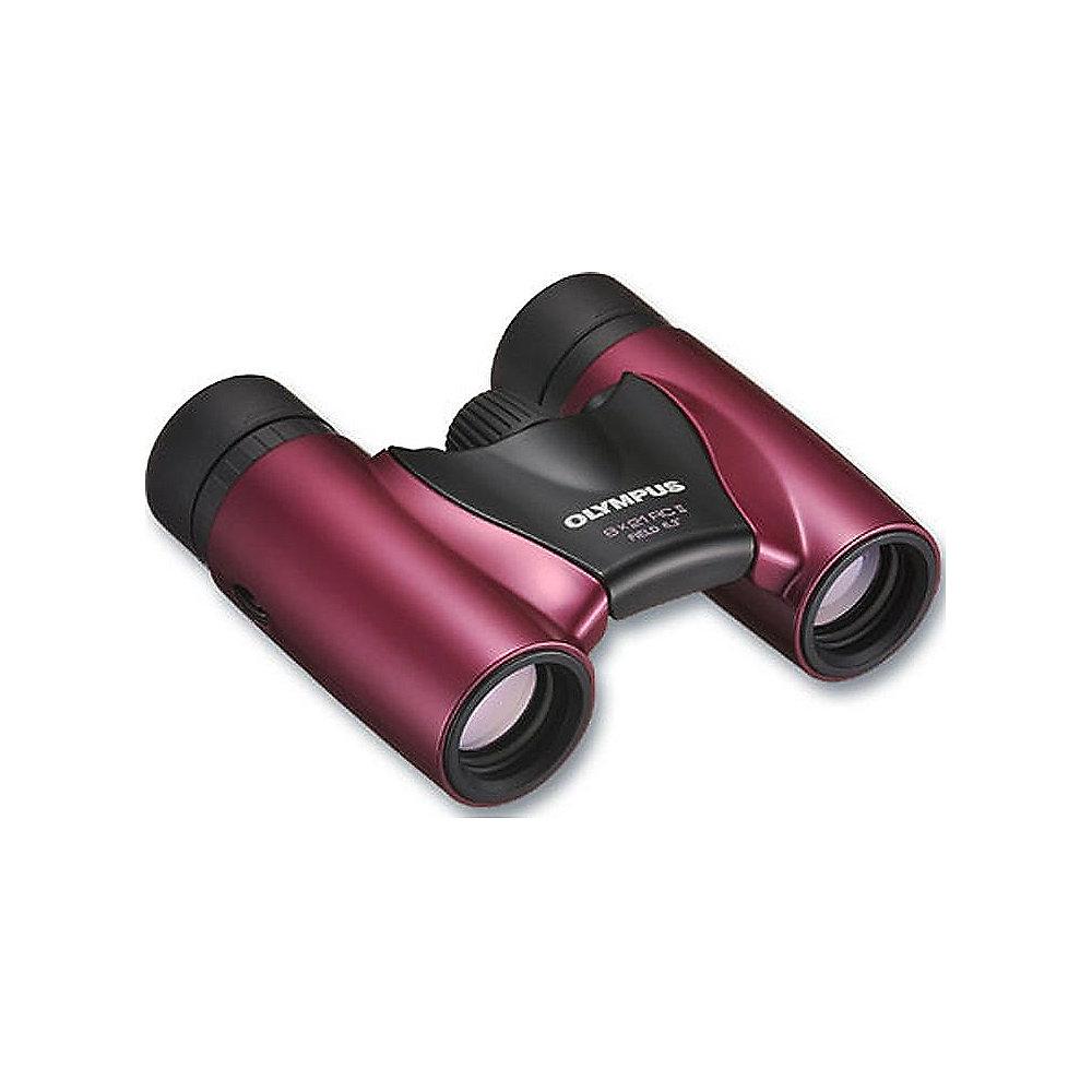 Olympus 8x21 RC II Slim Fernglas magenta inkl. Tasche