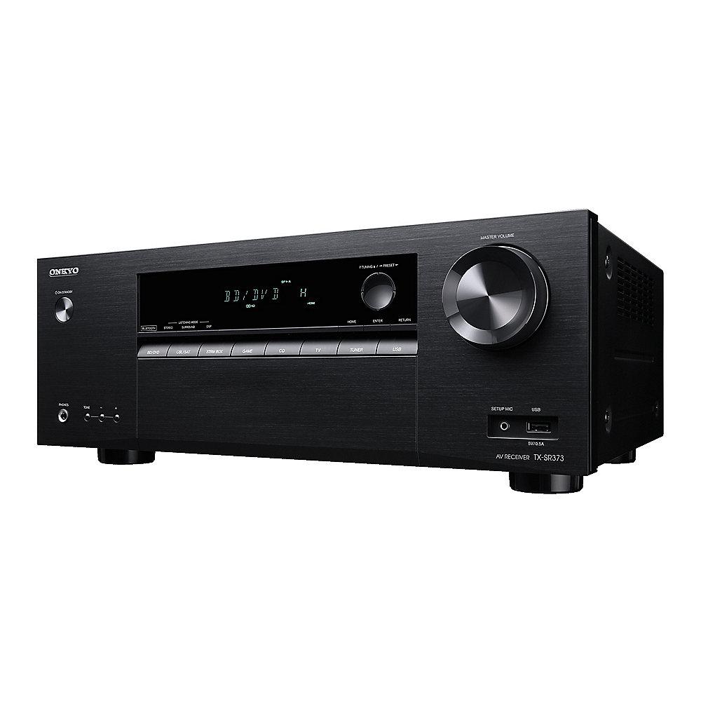 Onkyo TX-SR373-B 5.1 AV Receiver Schwarz Bluetoth HDMI 135W/Kanal, Onkyo, TX-SR373-B, 5.1, AV, Receiver, Schwarz, Bluetoth, HDMI, 135W/Kanal