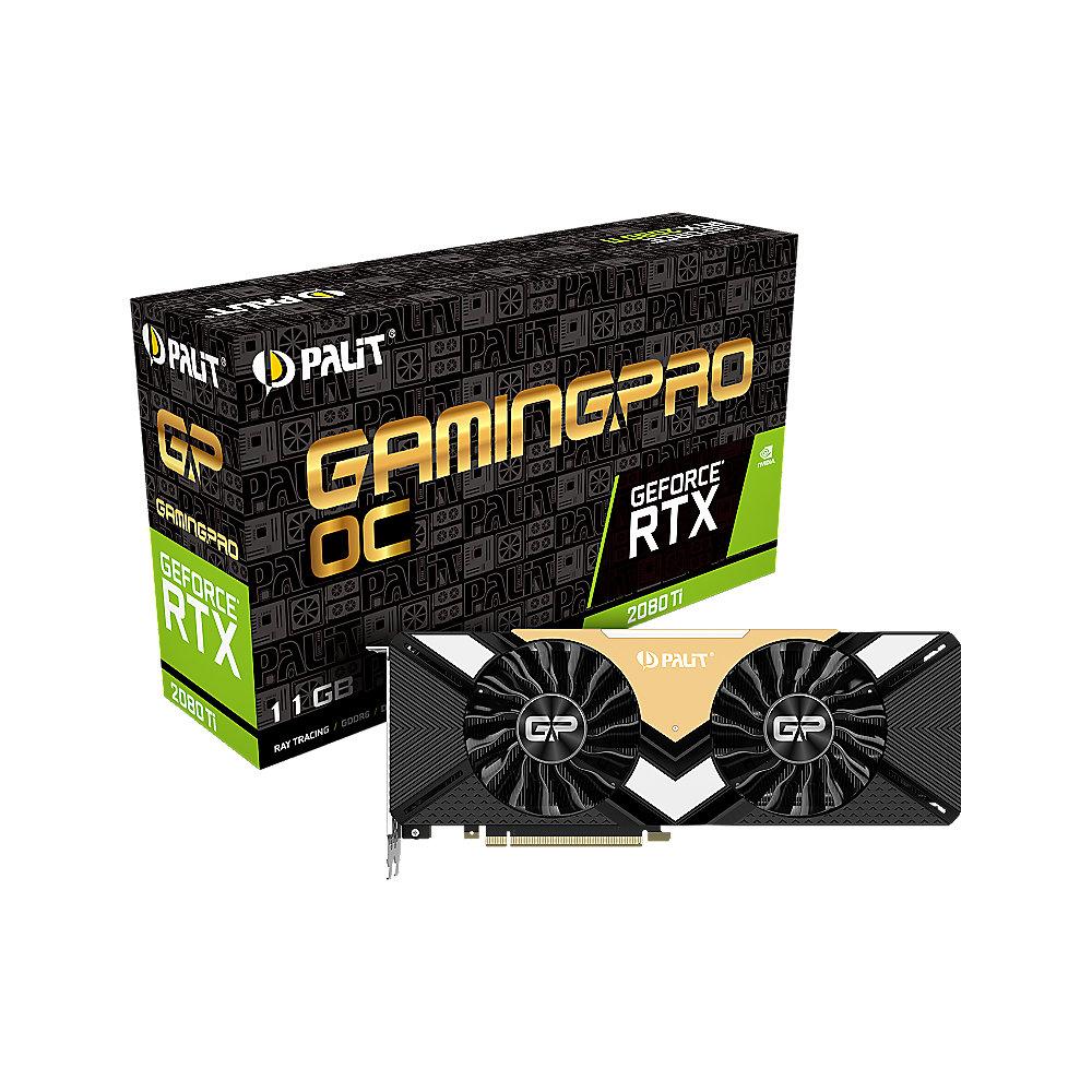 Palit GeForce RTX 2080Ti GamingPro OC 11GB GDDR6 Grafikkarte 3xDP/HDMI/USB-C