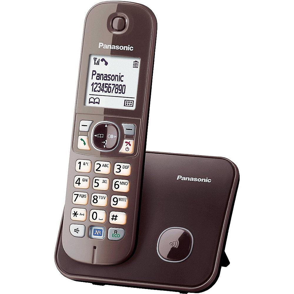 Panasonic KX-TG6811GA schnurloses Festnetztelefon (analog), mocca-braun, Panasonic, KX-TG6811GA, schnurloses, Festnetztelefon, analog, mocca-braun