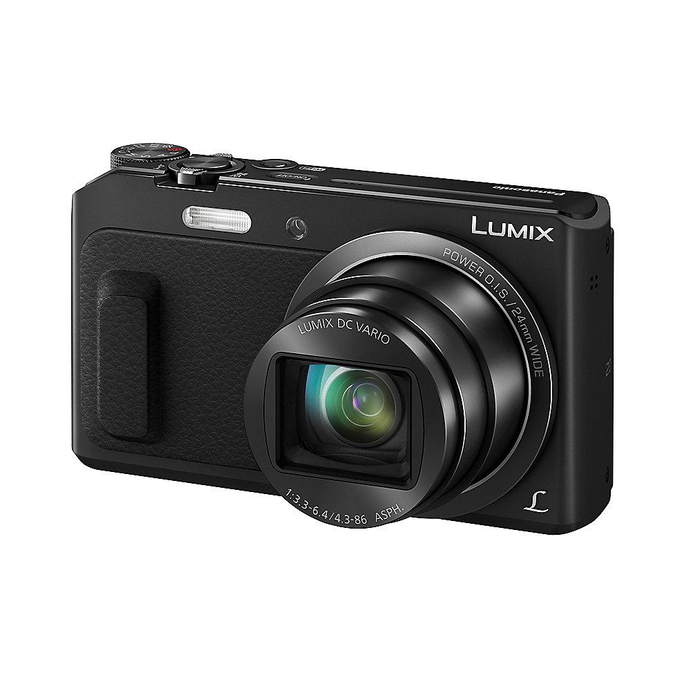 Panasonic Lumix DMC-TZ58 Digitalkamera schwarz, Panasonic, Lumix, DMC-TZ58, Digitalkamera, schwarz